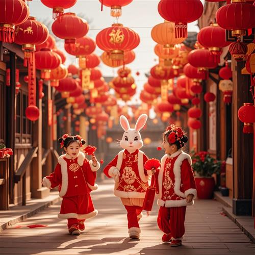 朱村旅游景区春节活动多姿多彩，共庆兔年“红红火火”开门红