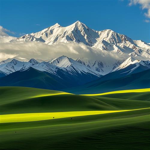 新疆伊犁草原与雪山的迷人美景旅行指南