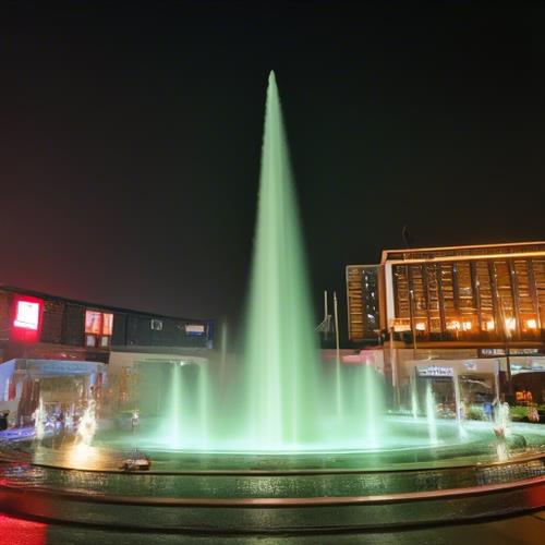 海门文化广场喷泉盛宴首秀 五一当天吸引千人观赏